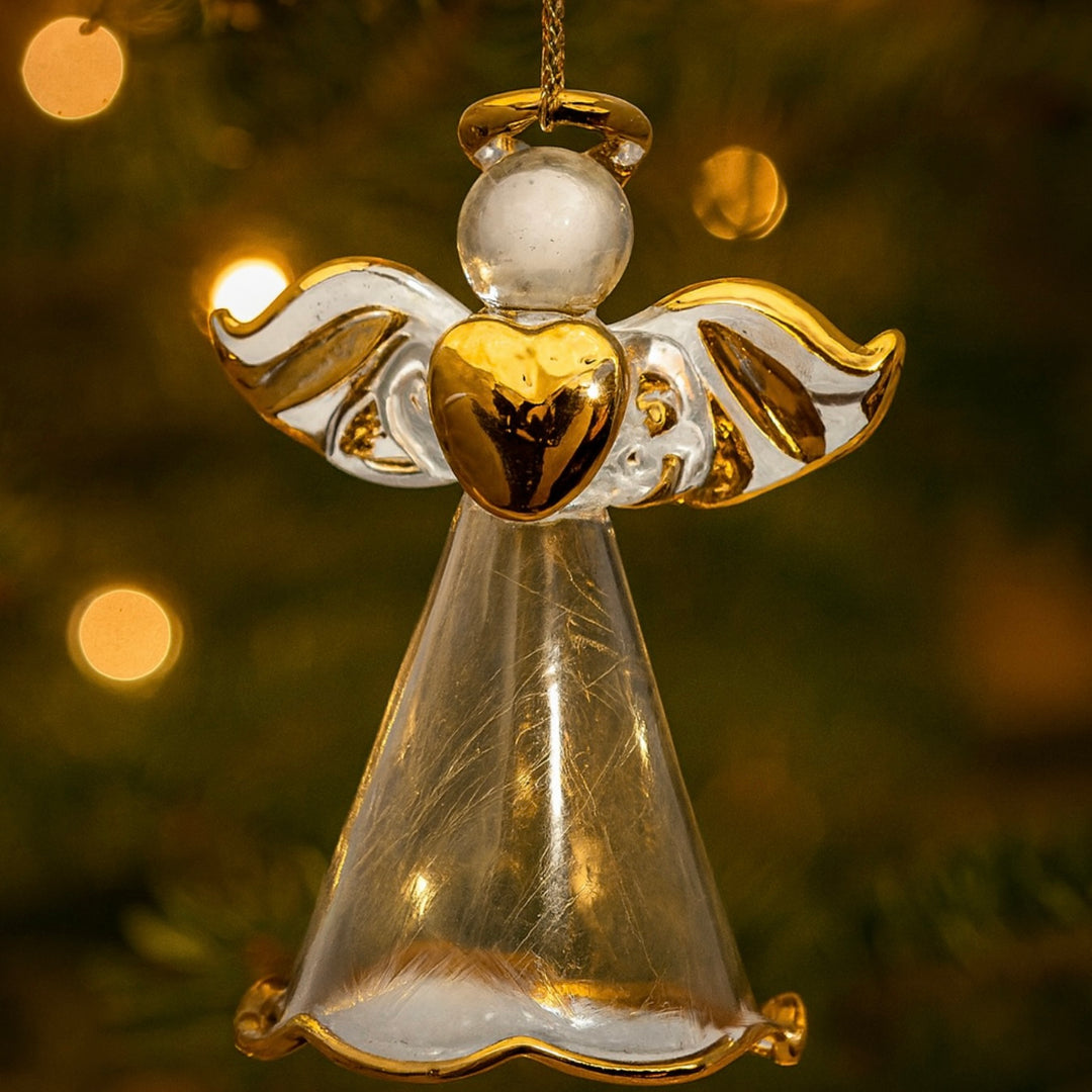 Baumschmuck aus klarem Glas