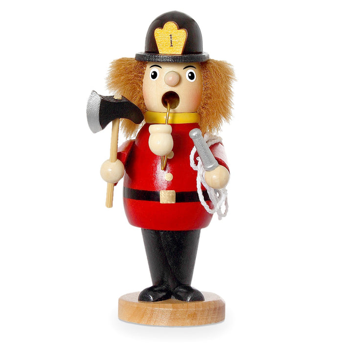 SIKORA Holz Räuchermännchen / Feuerwehrmann - H: 13cm