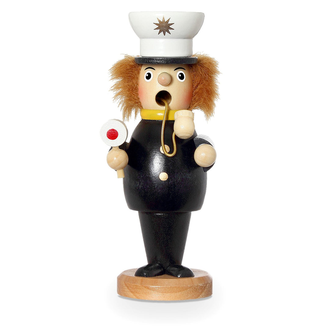 SIKORA Holz Räuchermännchen / Polizist - H: 13cm