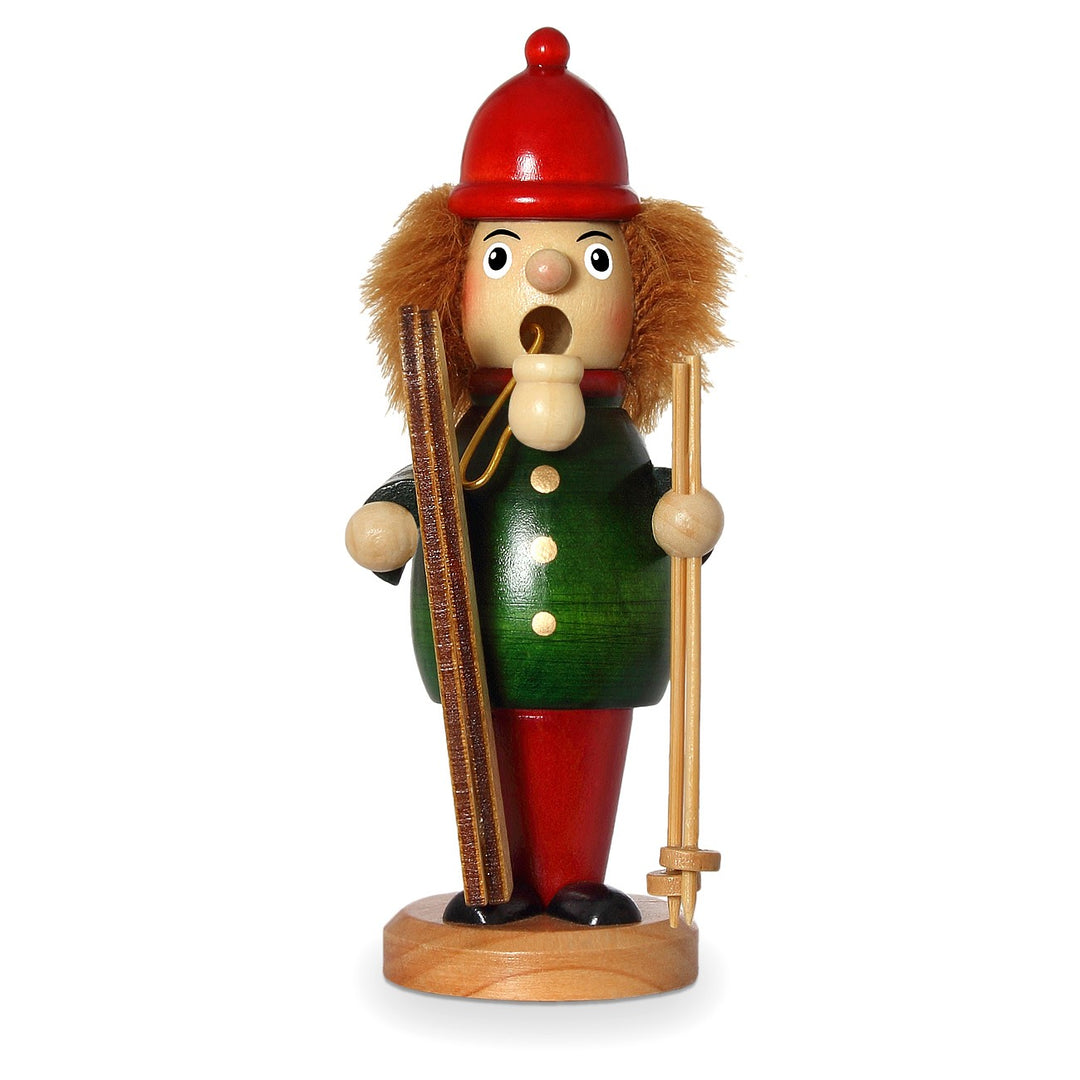 SIKORA Holz Räuchermännchen / Skifahrer - H: 13cm