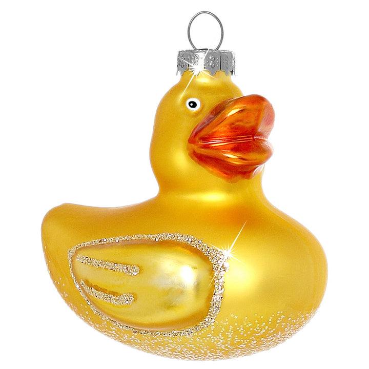 SIKORA Entenküken besondere Weihnachtskugel Glas Christbaumschmuck Deko Figur Weihnachten Anhänger Ornament - Trend Line - BS328