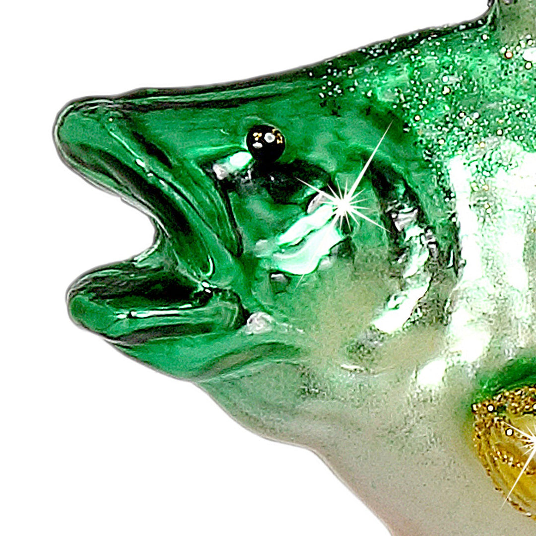 SIKORA BS339 Fisch Christbaumschmuck Glas Figur Weihnachtsbaum Anhänger