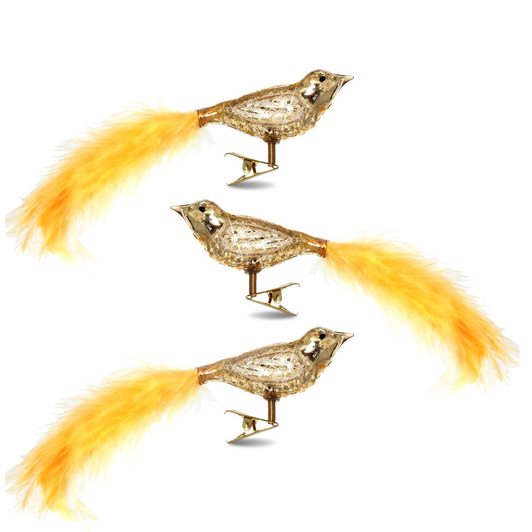 Clip Vogel 3er Set gold - No.351