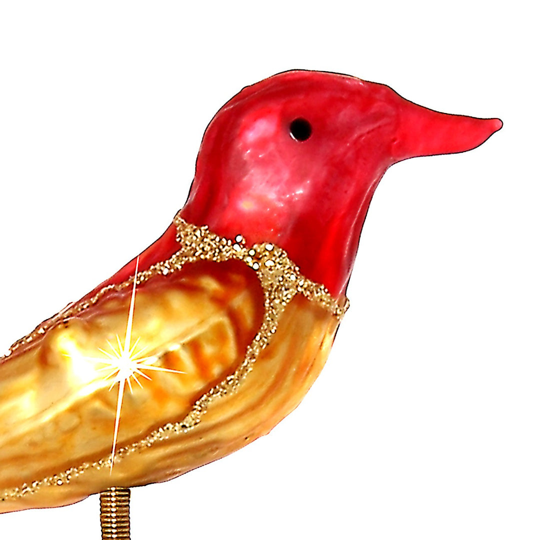 SIKORA BS323 Clip Vogel mit Federschwanz Christbaumschmuck Glas Figur Weihnachtsbaum Anhänger