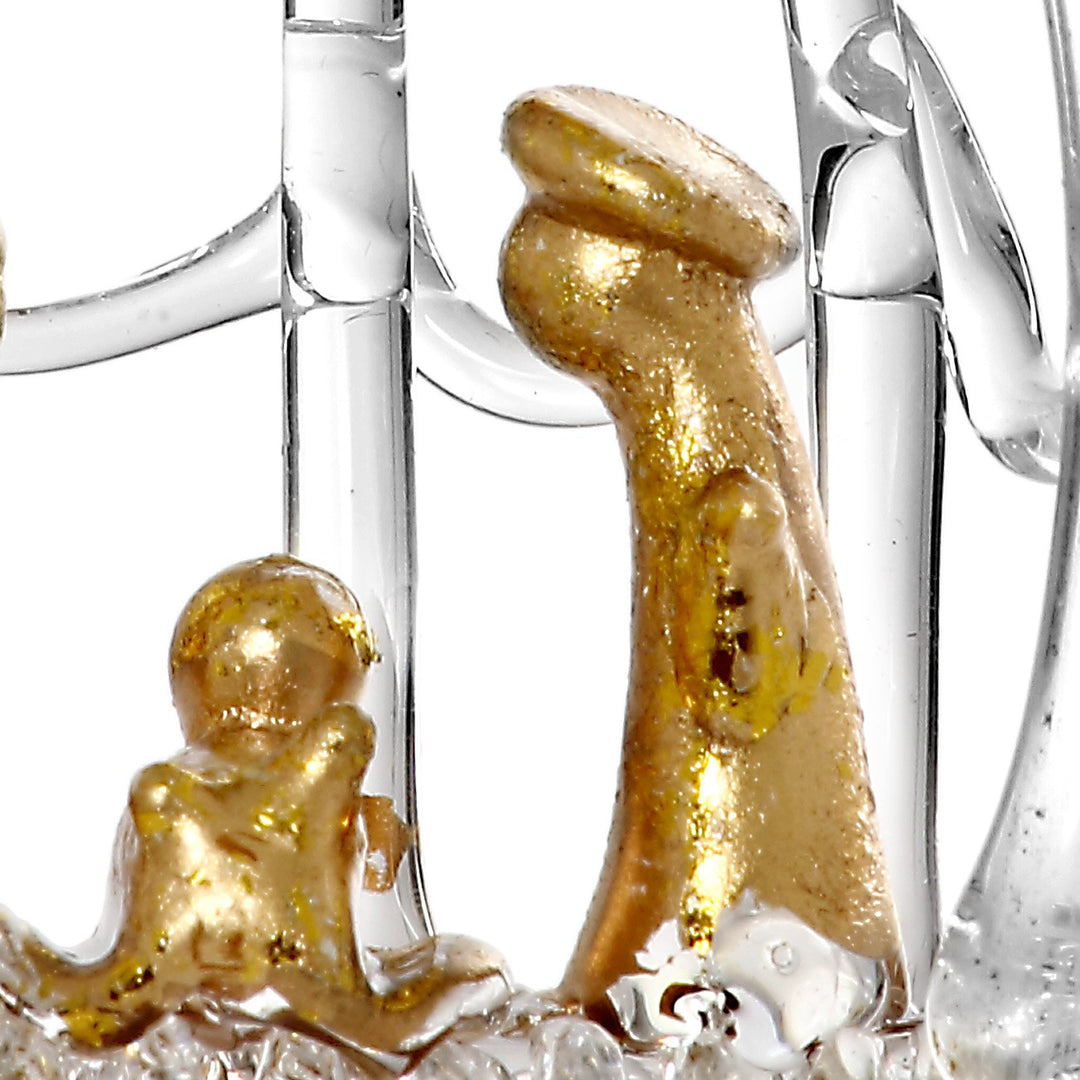 SIKORA BS140 Krippe Christbaumschmuck Glas Figur Weihnachtsbaum Anhänger 2er Set