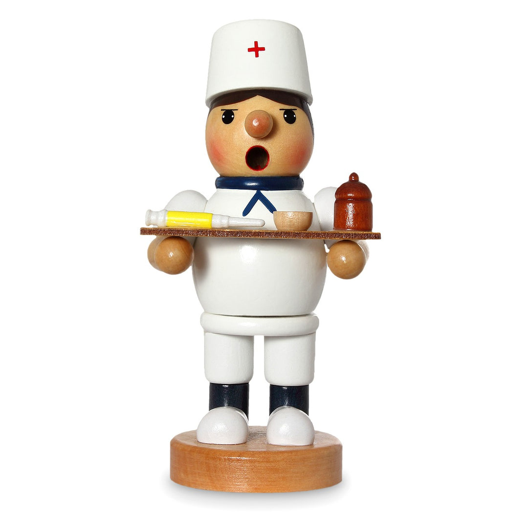 SIKORA Holz Räuchermännchen / Krankenschwester - H: 17cm