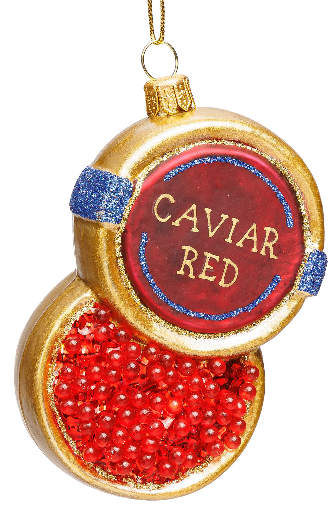 SIKORA Roter Kaviar besondere Weihnachtskugel Glas Christbaumschmuck Deko Figur Weihnachten Anhänger Ornament - Meisterstücke - BS7023