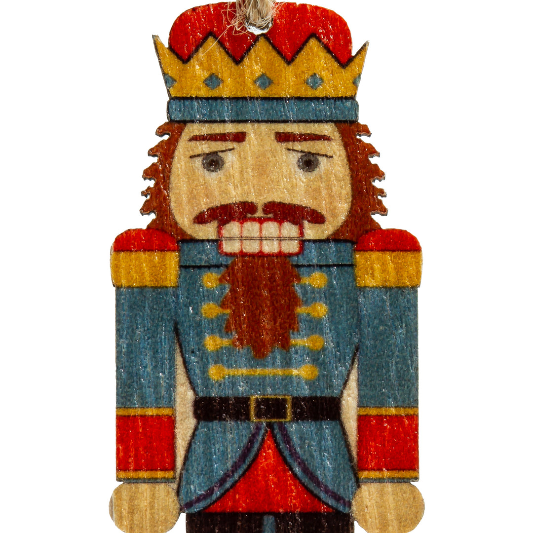 SIKORA BS697 Nussknacker Christbaumschmuck Holz Figur Weihnachtsbaum Anhänger 6er Set