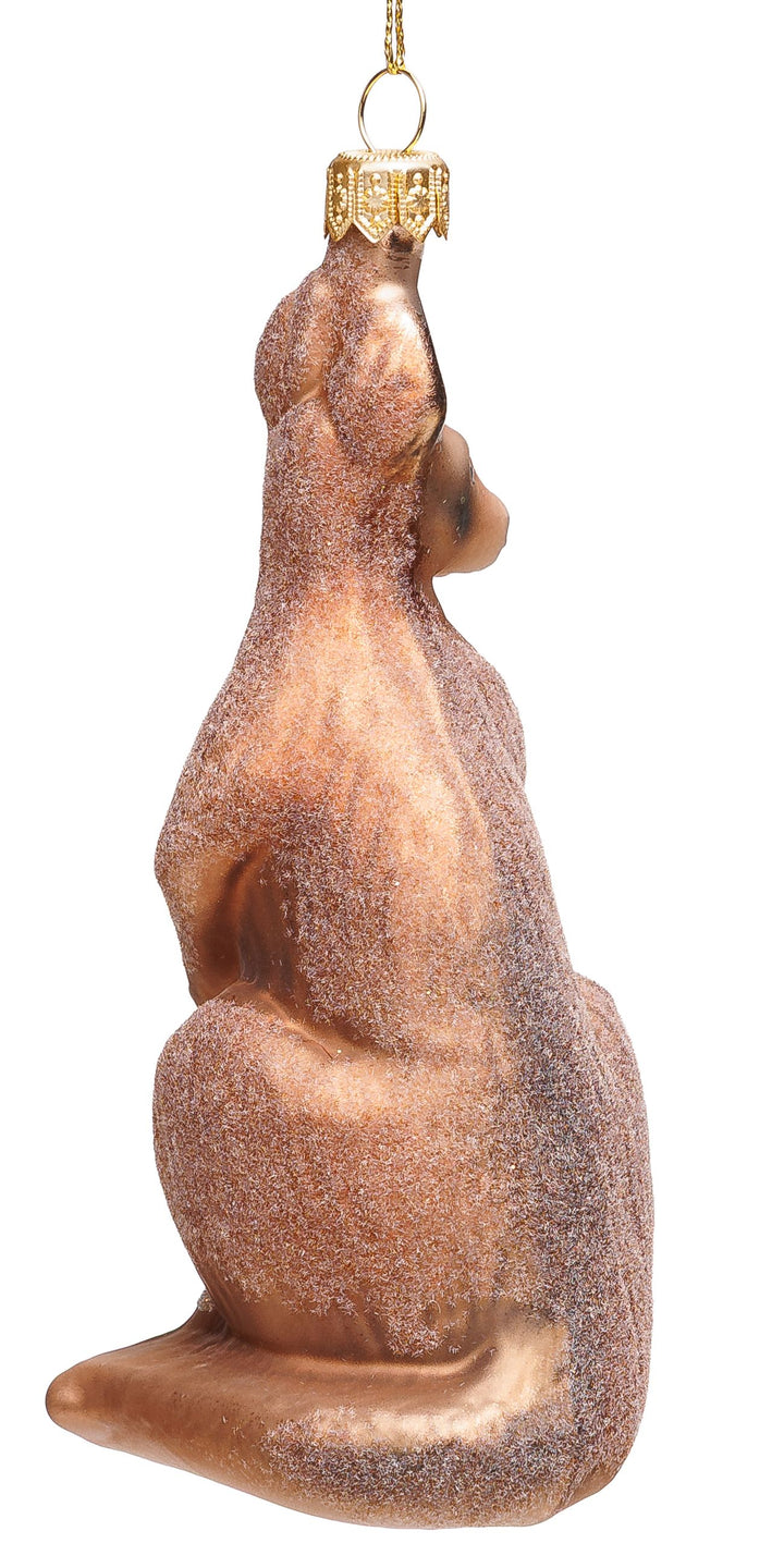 SIKORA Känguru besondere Weihnachtskugel Glas Christbaumschmuck Deko Figur Weihnachten Anhänger Ornament - Premium Line - BS072