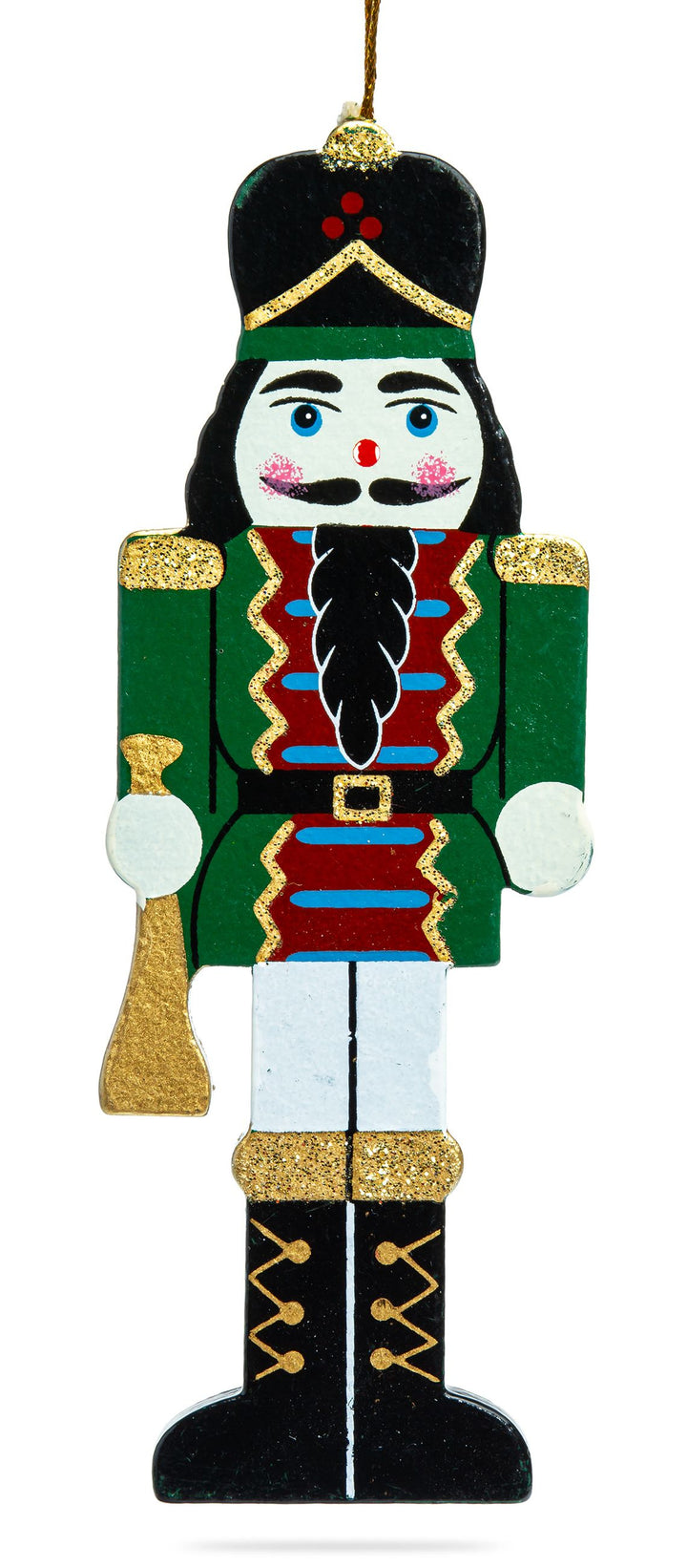 SIKORA BS699 Nussknacker Christbaumschmuck Holz Figur Weihnachtsbaum Anhänger 4er Set