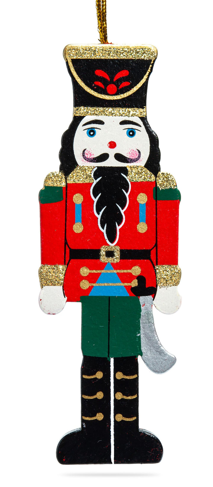SIKORA BS699 Nussknacker Christbaumschmuck Holz Figur Weihnachtsbaum Anhänger 4er Set