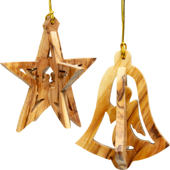 OH-SET1 3D-Ornamente Olivenholz