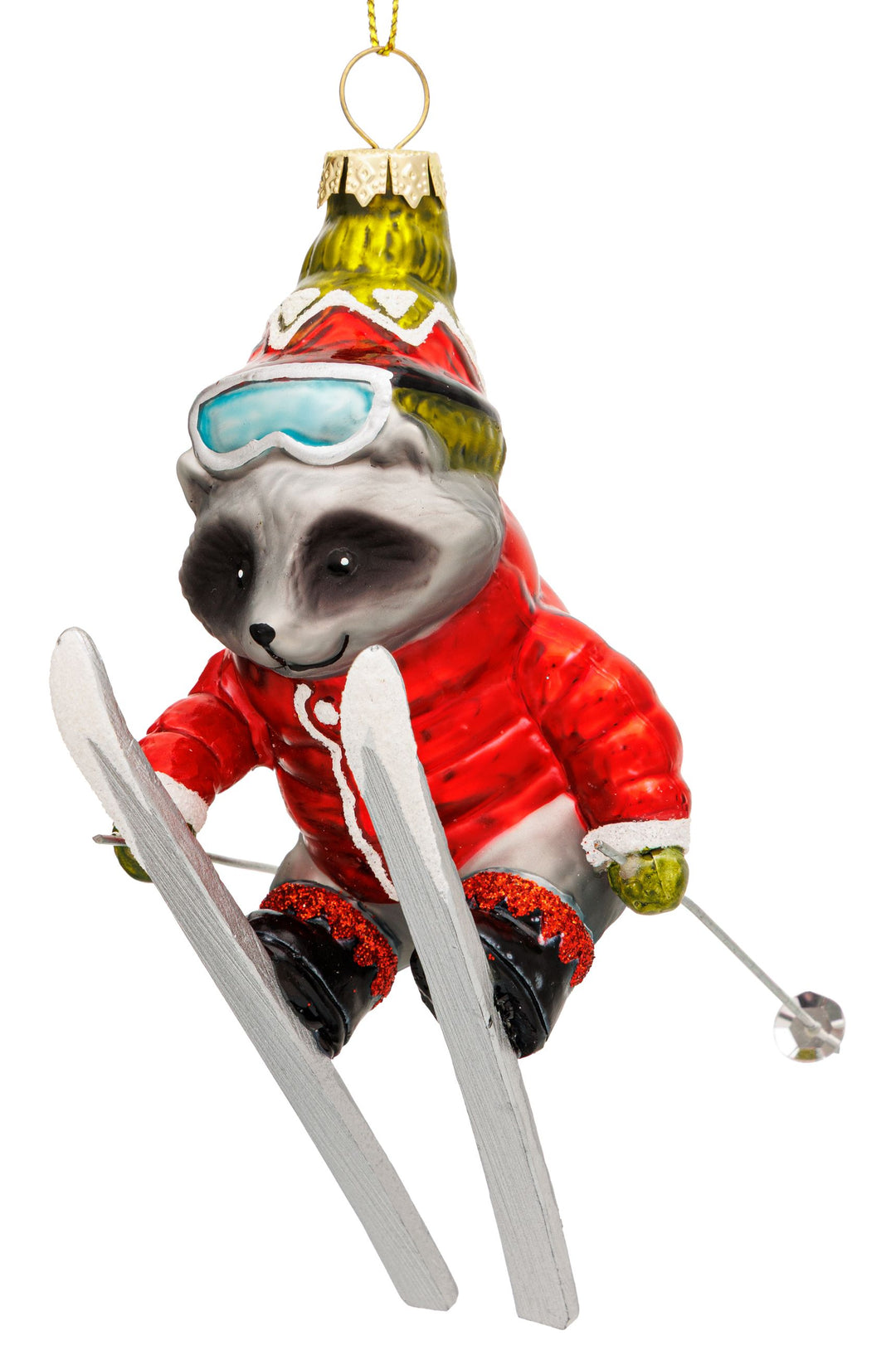 Waschbär auf Ski No.081