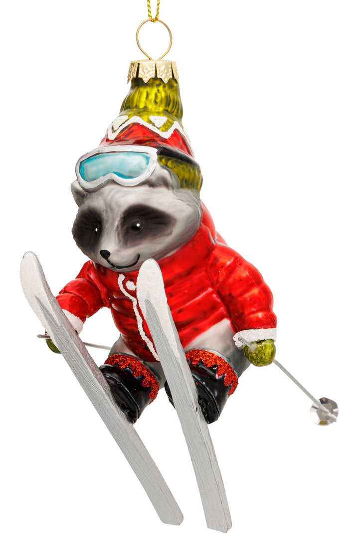 Waschbär auf Ski No.081