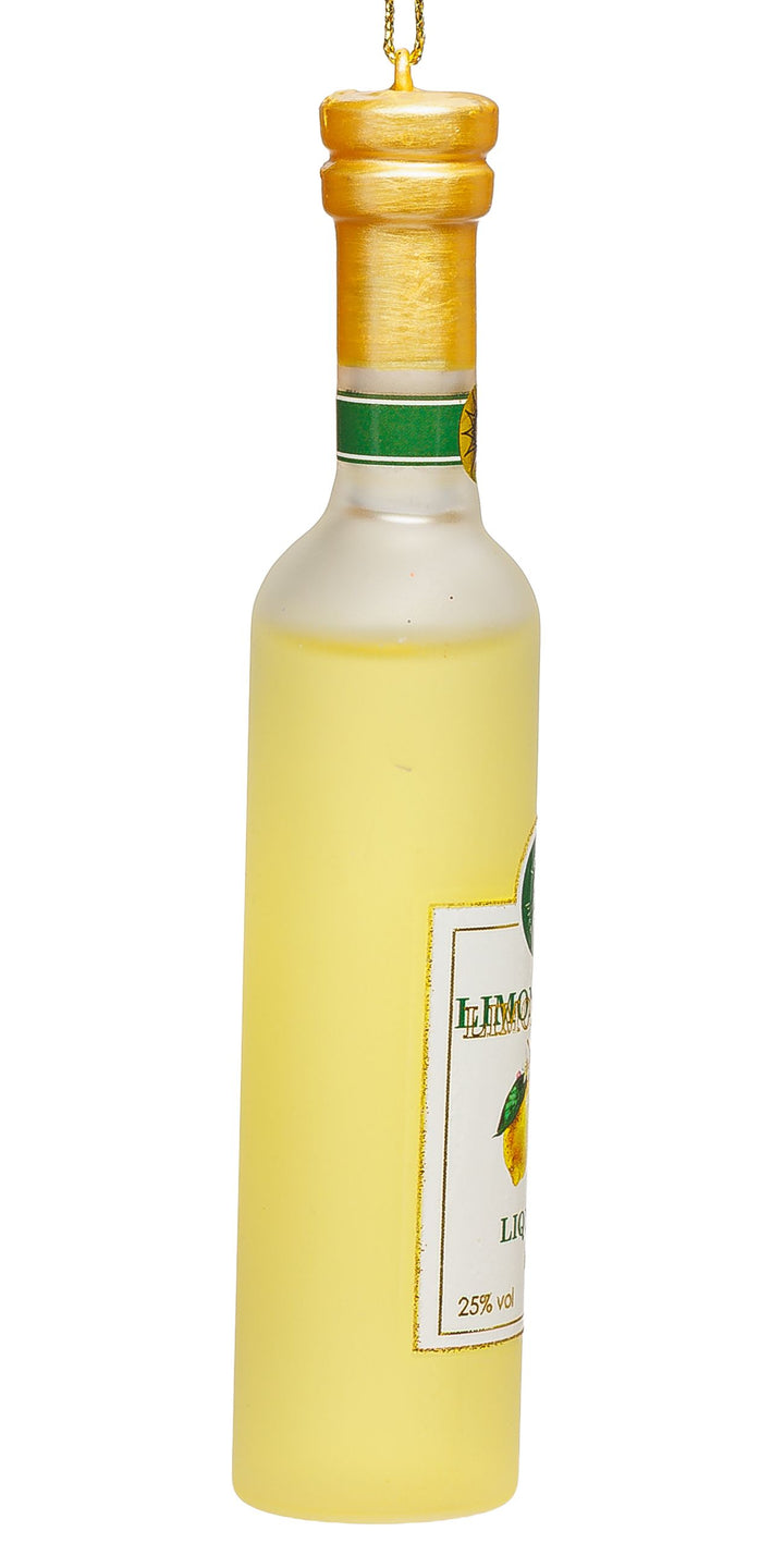 SIKORA Limoncello Flasche besondere Weihnachtskugel aus Glas handbemalter Christbaumschmuck Deko Geschenk Figur Weihnachten Anhänger Ornament - Trend Line - BS085
