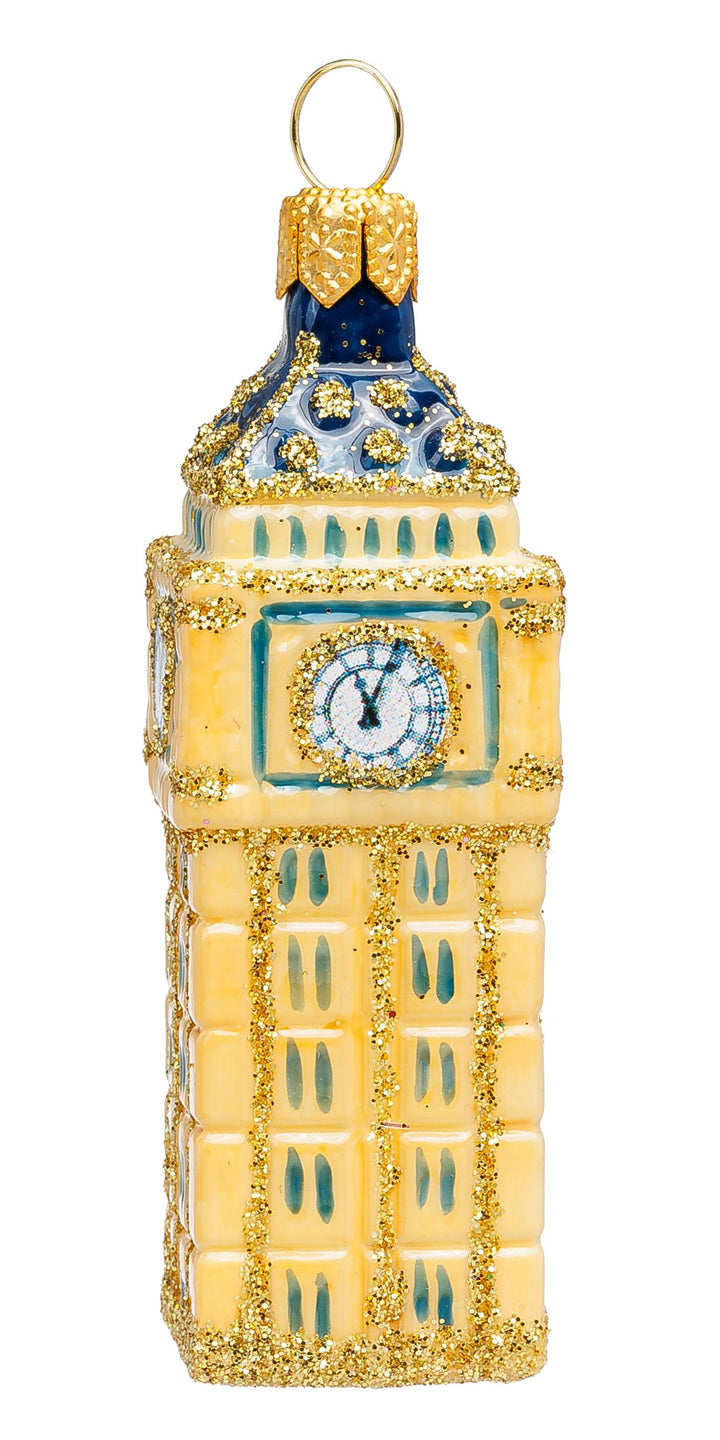 SIKORA Big Ben klein besondere Weihnachtskugel aus Glas London Souvenir Geschenk Christbaumschmuck Deko Weihnachten - Meisterstücke - BS1001