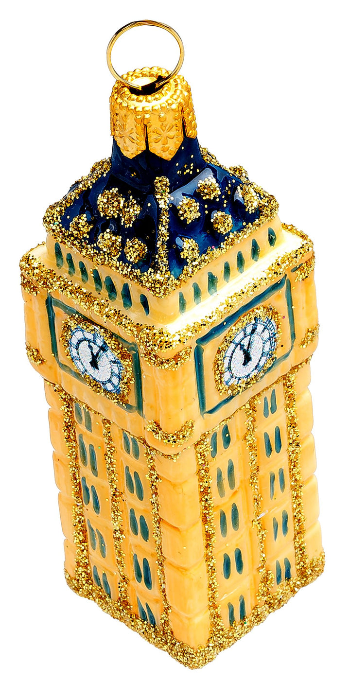 SIKORA Big Ben klein besondere Weihnachtskugel aus Glas London Souvenir Geschenk Christbaumschmuck Deko Weihnachten - Meisterstücke - BS1001