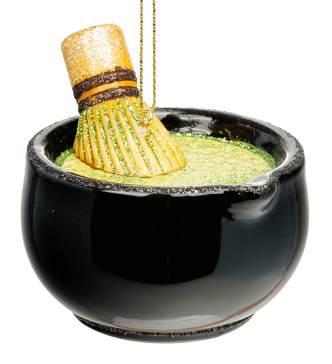 SIKORA Matcha Bowl besondere Weihnachtskugel Glas Christbaumschmuck Deko Geschenk Figur Weihnachten Anhänger Ornament - Trend Line - BS1008