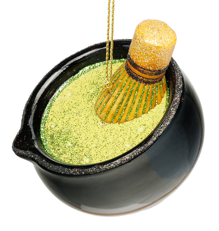SIKORA Matcha Bowl besondere Weihnachtskugel Glas Christbaumschmuck Deko Geschenk Figur Weihnachten Anhänger Ornament - Trend Line - BS1008