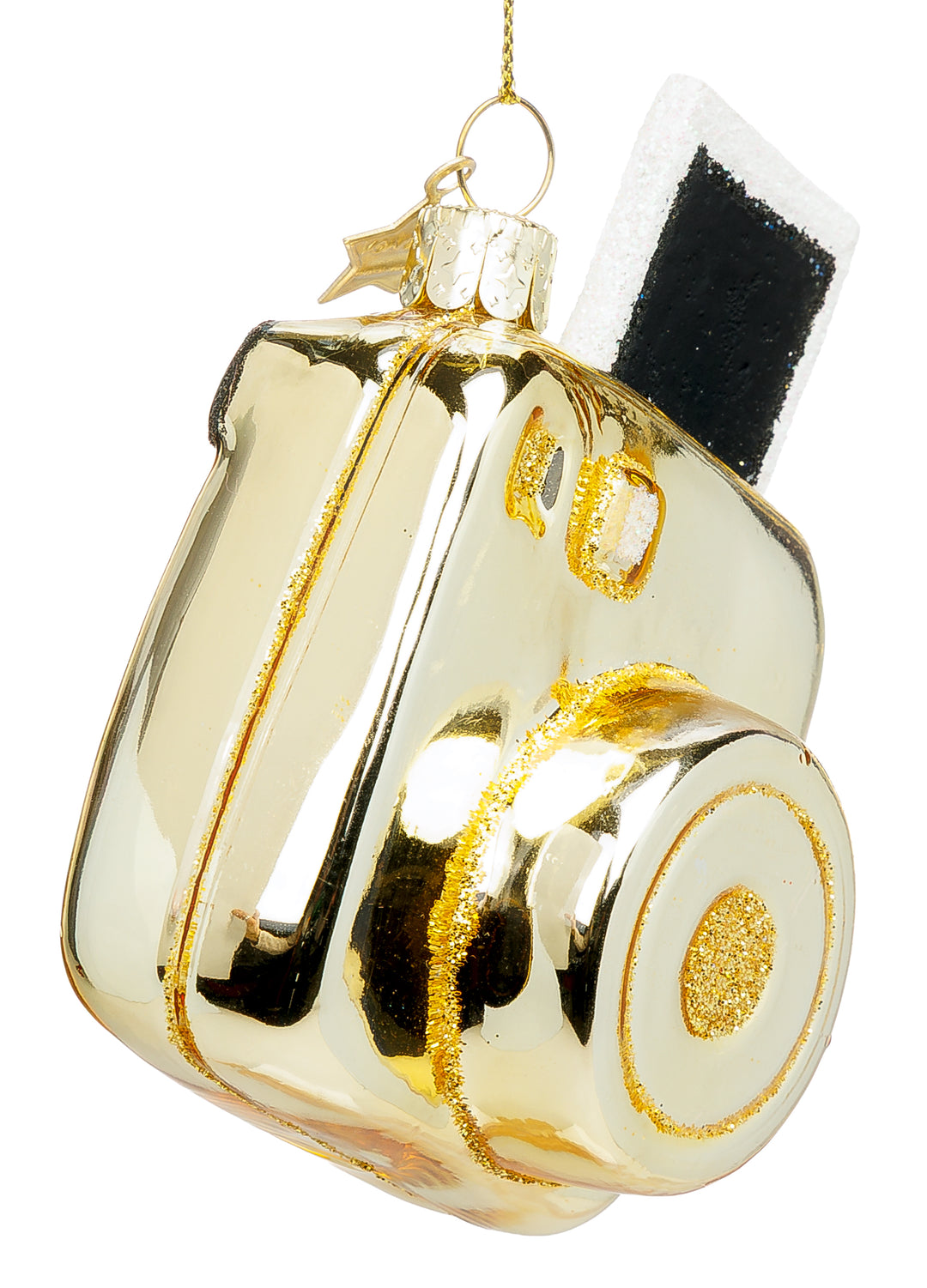 SIKORA Instant Cam besondere Weihnachtskugel Glas Kamera Christbaumschmuck Deko Fotograf Geschenk Figur Weihnachten Anhänger Ornament - Trend Line - BS1009