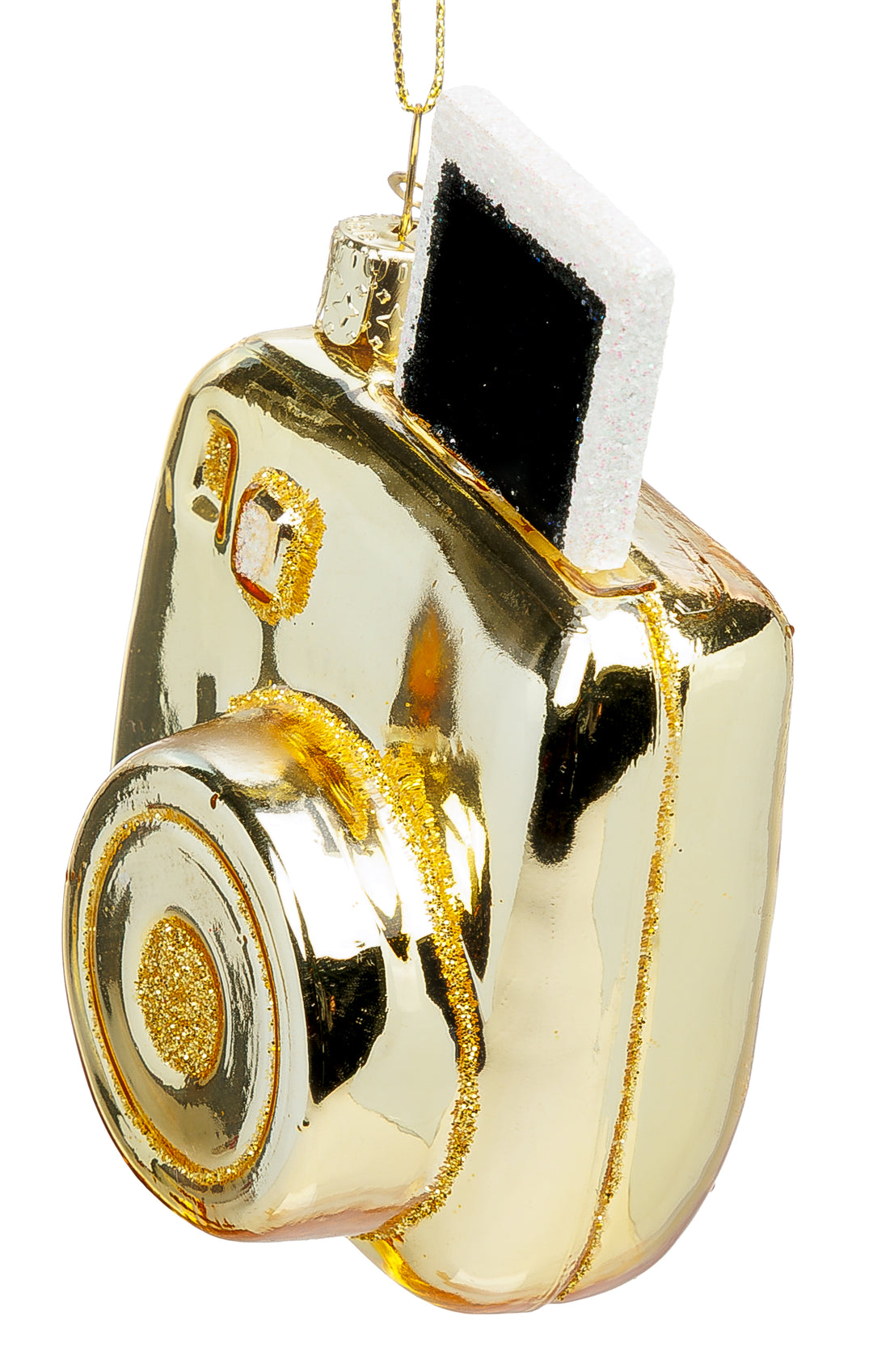 SIKORA Instant Cam besondere Weihnachtskugel Glas Kamera Christbaumschmuck Deko Fotograf Geschenk Figur Weihnachten Anhänger Ornament - Trend Line - BS1009