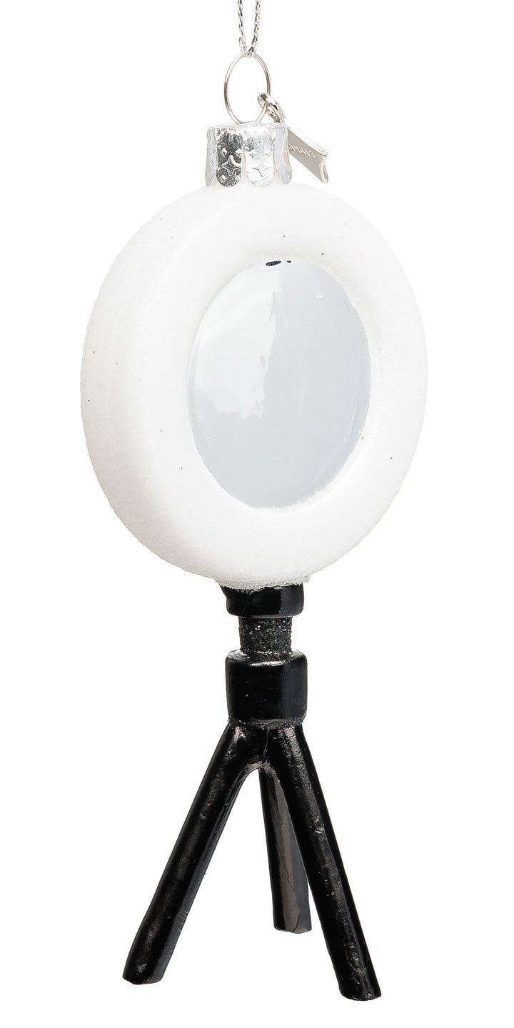 SIKORA Influencer Stativ besondere Weihnachtskugel Glas Christbaumschmuck Deko Content Creator Geschenk Figur Weihnachten Anhänger Ornament - Trend Line - BS106