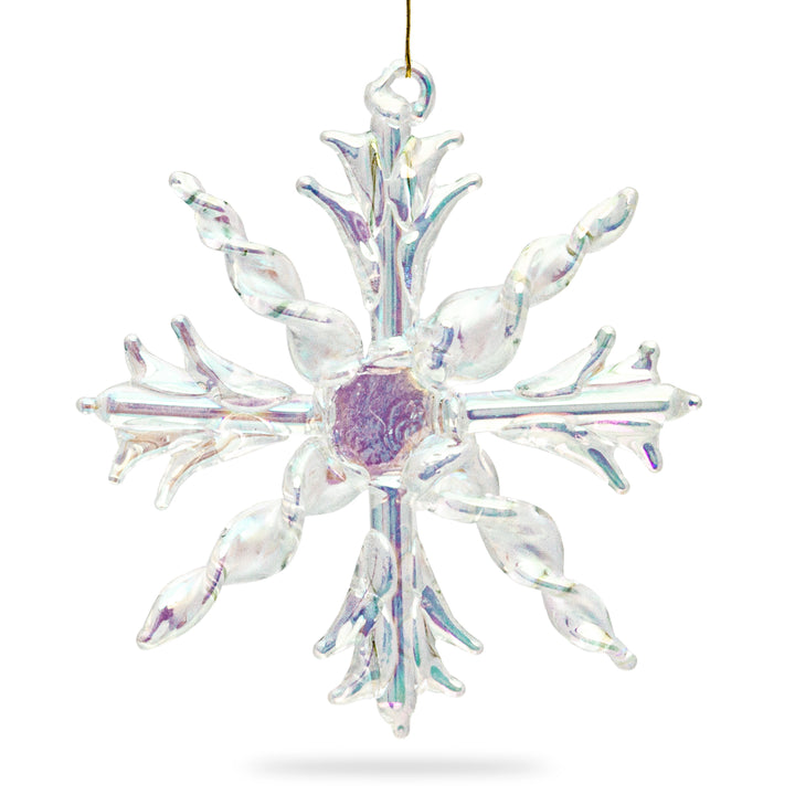 SIKORA BS131 Christbaumschmuck aus Glas Eiskristalle 3er Set D: 7cm