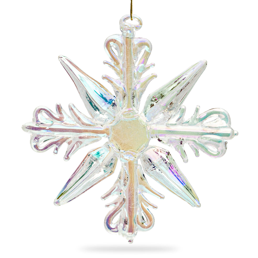 SIKORA BS131 Christbaumschmuck aus Glas Eiskristalle 3er Set D: 7cm