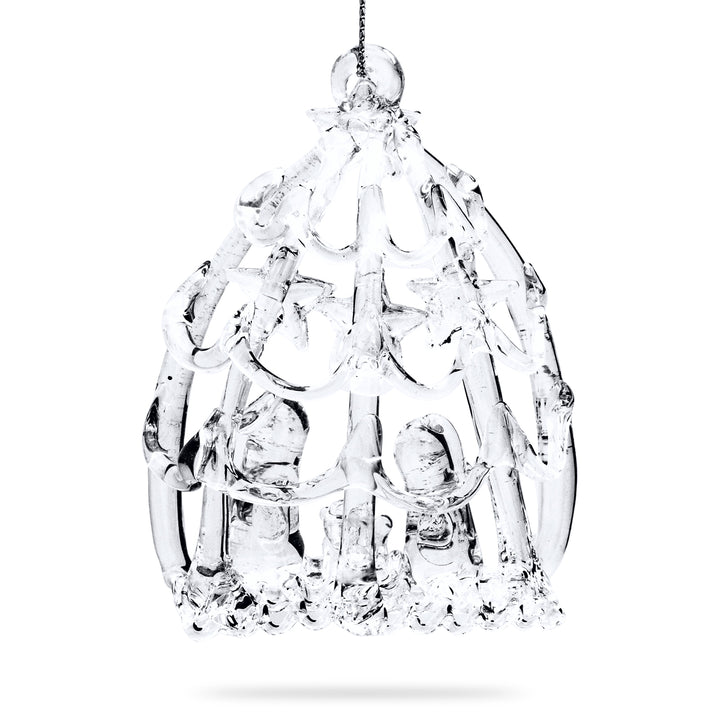 SIKORA BS140G Krippe Heilige Familie Christbaumschmuck Glas Figur Weihnachtsbaum Anhänger 3er Set