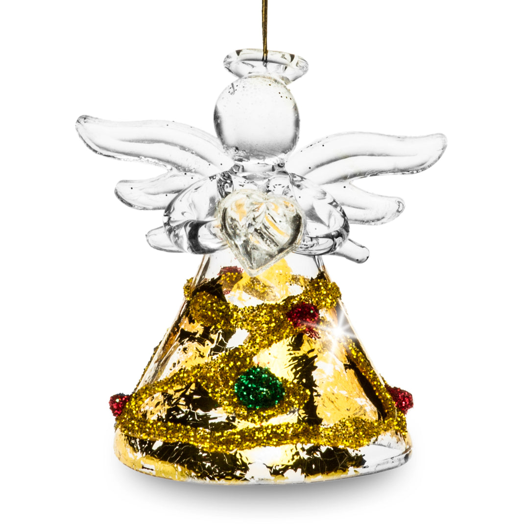 SIKORA BS344 Engel Christbaumschmuck Glas Figur Weihnachtsbaum Anhänger 3er Set
