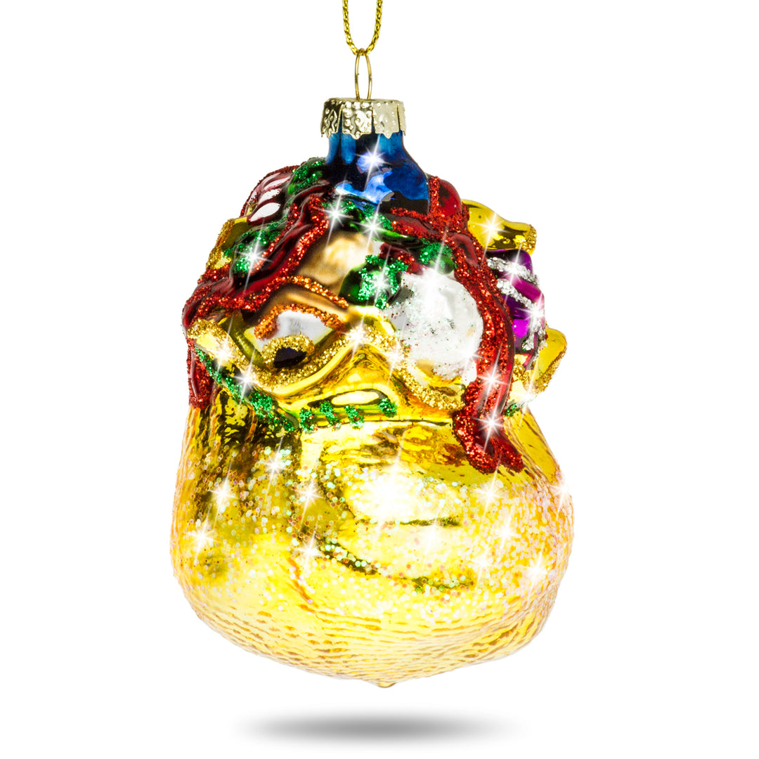 SIKORA Geschenksack besondere Weihnachtskugel Glas Christbaumschmuck Deko Figur Weihnachten Anhänger Ornament - Trend Line - BS392