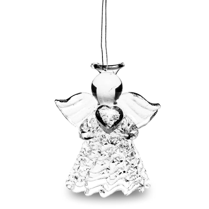 SIKORA BS401 Engel Christbaumschmuck Glas Figur Weihnachtsbaum Anhänger 3er Set