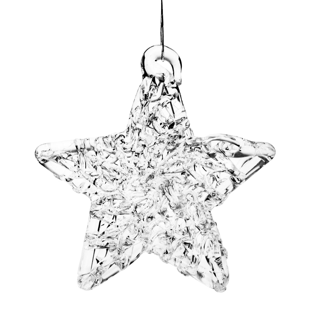 SIKORA BS407 Stern Christbaumschmuck Glas Figur Weihnachtsbaum Anhänger 3er Set