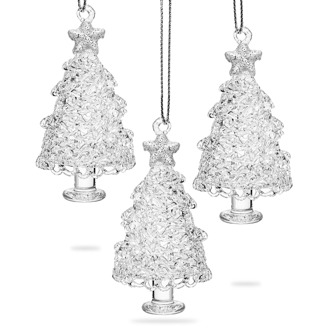 SIKORA BS453 Weihnachtsbaum Christbaumschmuck Glas Figur Weihnachtsbaum Anhänger 3er Set