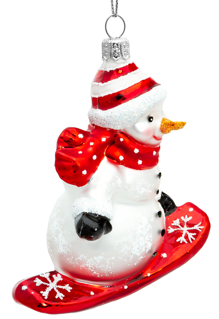 Schneemann mit Snowboard No.714
