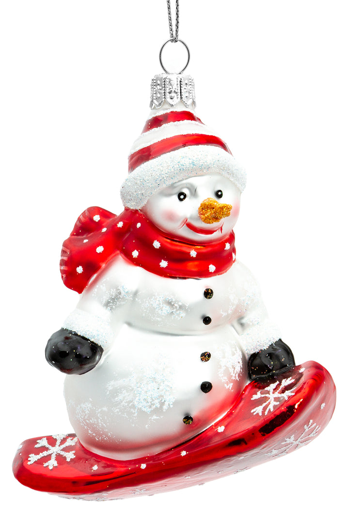 Schneemann mit Snowboard No.714