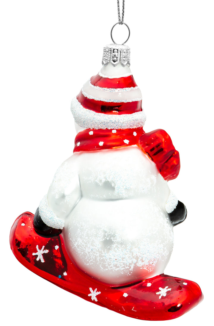 Schneemann mit Snowboard No.714