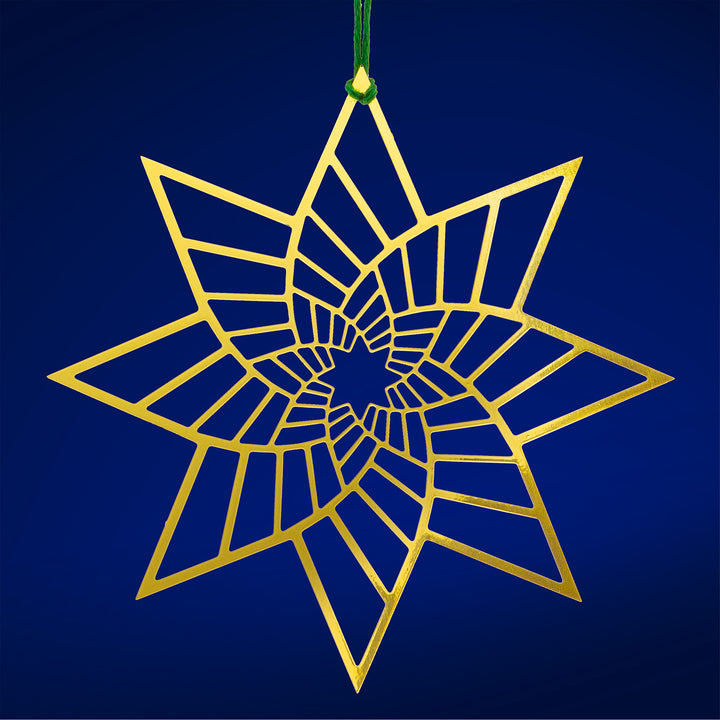 SIKORA MS-SET1 Traditionelle Christbaumschmuck Weihnachtsbaum Anhänger aus Messing STERNE 3er Set