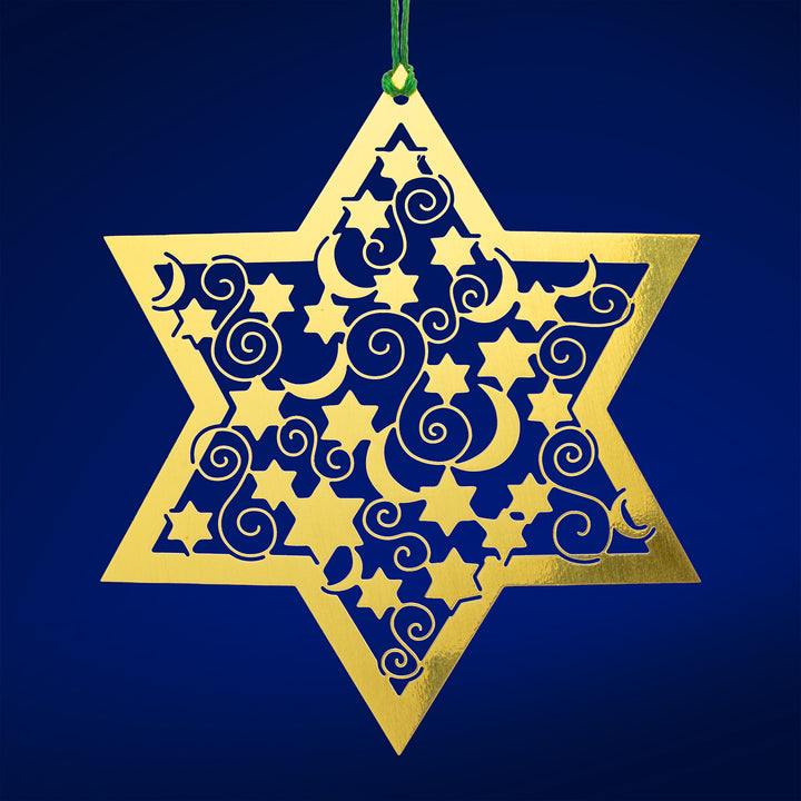 SIKORA MS-SET1 Traditionelle Christbaumschmuck Weihnachtsbaum Anhänger aus Messing STERNE 3er Set