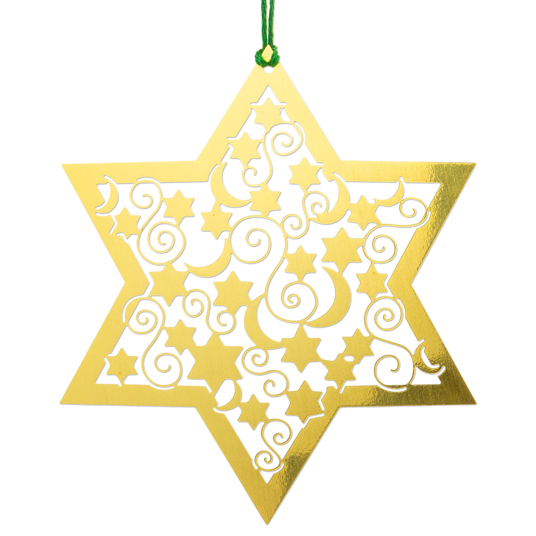 SIKORA MS-SET1 Traditionelle Christbaumschmuck Weihnachtsbaum Anhänger aus Messing STERNE 3er Set