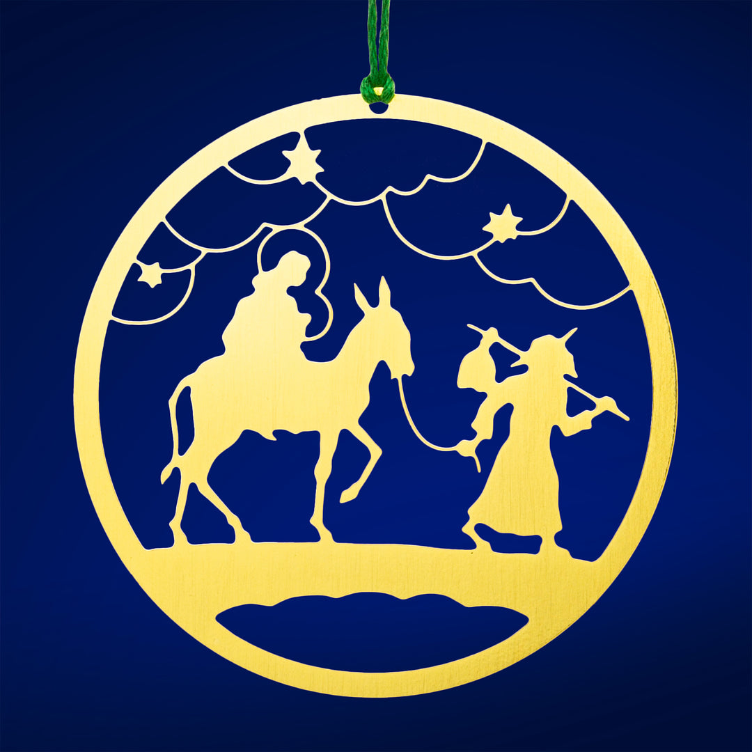SIKORA MS-SET6 Traditionelle Christbaumschmuck Weihnachtsbaum Anhänger aus Messing KUGEL MOTIVE 3er Set