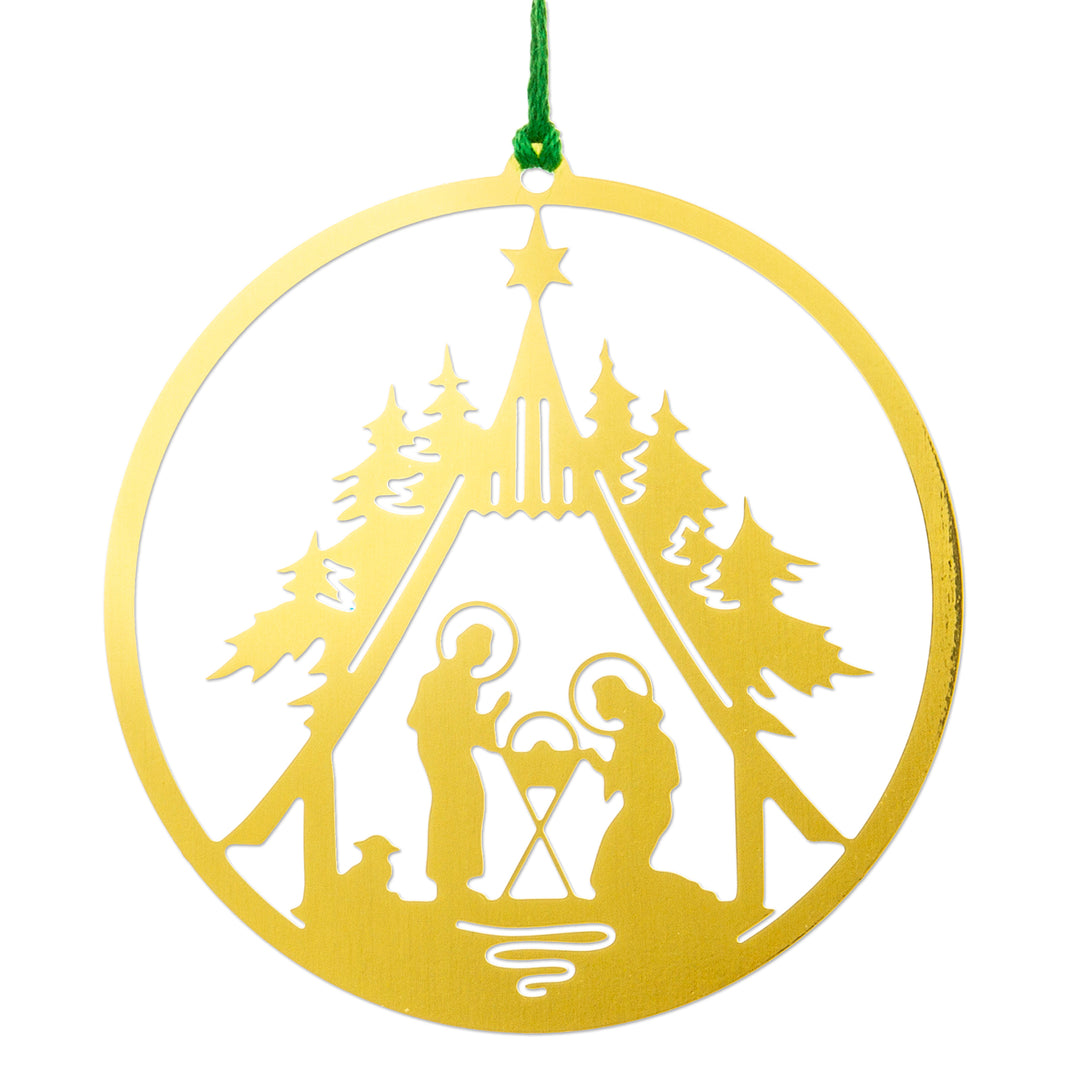 SIKORA MS-SET6 Traditionelle Christbaumschmuck Weihnachtsbaum Anhänger aus Messing KUGEL MOTIVE 3er Set