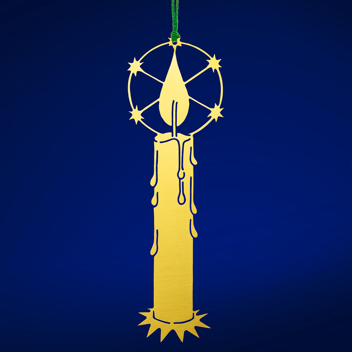 SIKORA MS-SET8 Traditionelle Christbaumschmuck Weihnachtsbaum Anhänger aus Messing KERZEN 5er Set