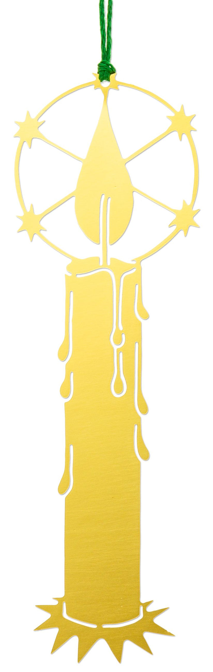 SIKORA MS-SET8 Traditionelle Christbaumschmuck Weihnachtsbaum Anhänger aus Messing KERZEN 5er Set