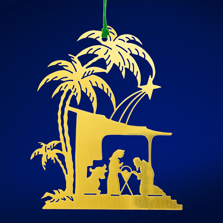 SIKORA MS-SET7 Traditionelle Christbaumschmuck Weihnachtsbaum Anhänger aus Messing KRIPPEN MOTIVE 3er Set