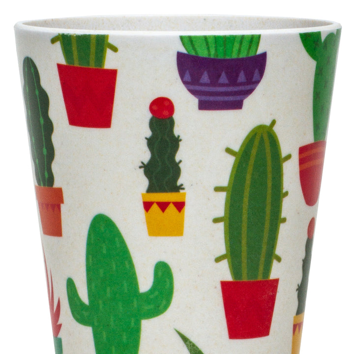 SIKORA CUP1 4er Set Trink- und Saftbecher 400ml aus nachhaltiger Bambusfaser