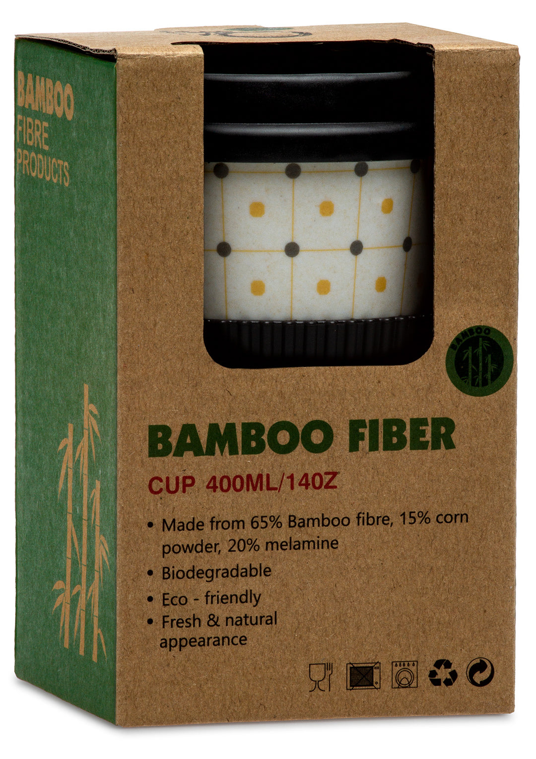 SIKORA CUP3 Coffee to Go Becher 400ml aus nachhaltiger Bambusfaser