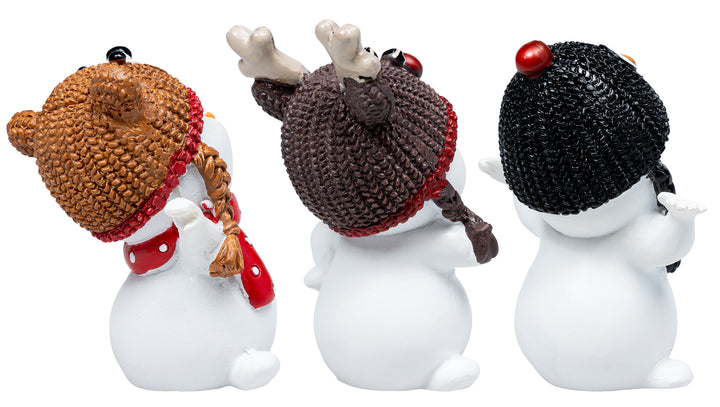 Mini Schneemänner mit Tiermütze