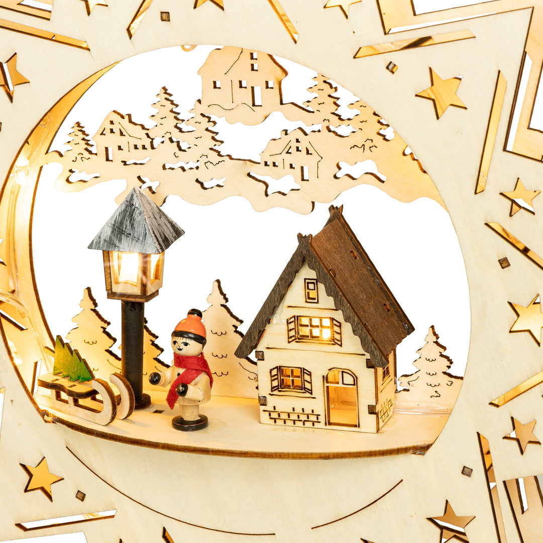 SIKORA FB60 beleuchtetes Holz LED Fensterbild Deko Lichterdeko 3 Modelle