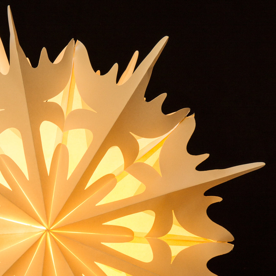 SIKORA FB54 beleuchteter großer Papierstern Stern EISKRISTALL Leuchte Weihnachten D:49cm